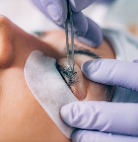 Cosmetologist Doing Lash Lifting